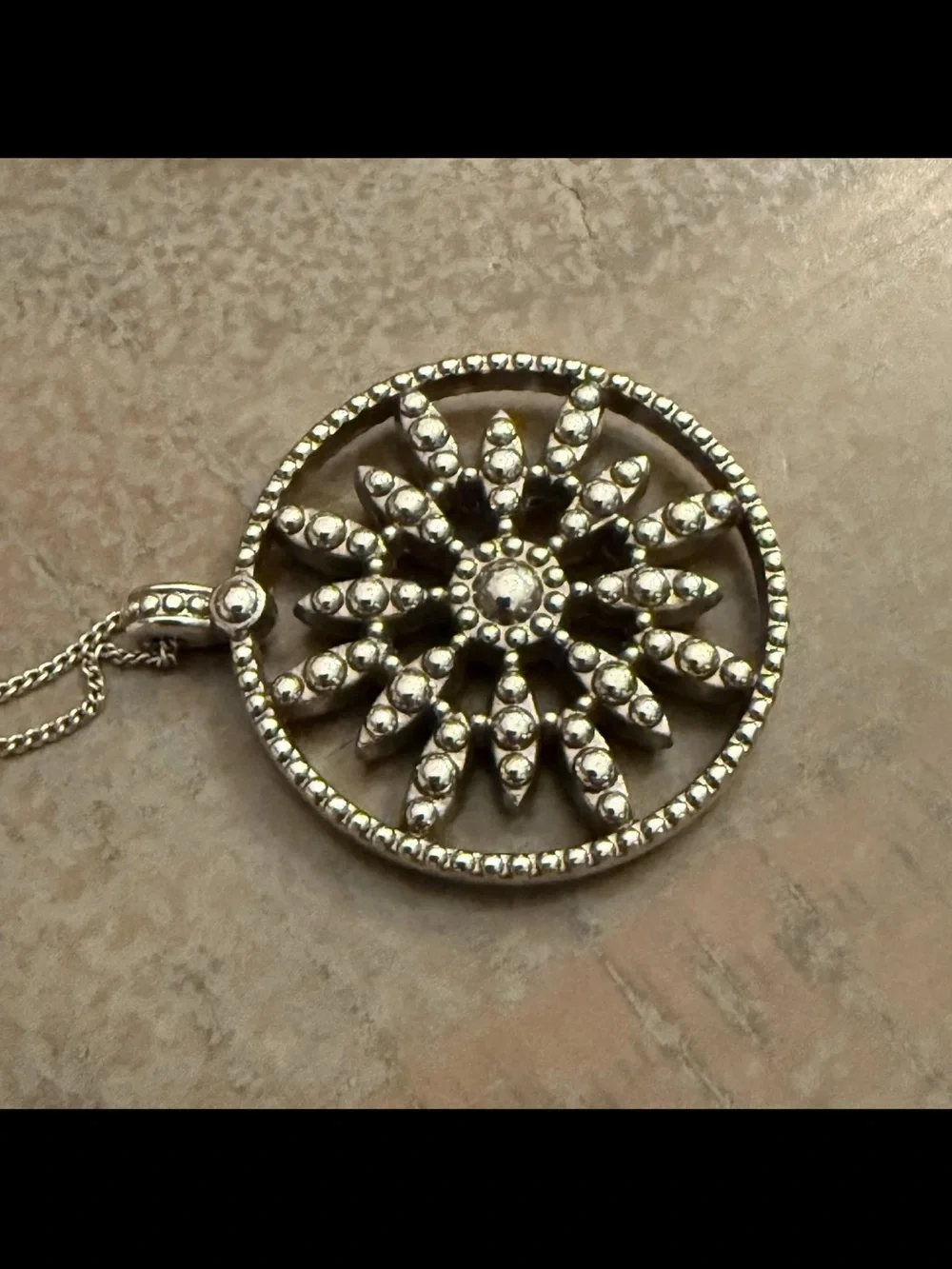 Brighton ILLUMINA FLAIR Silver Crystal Pendant Necklace Preowned With Dust Bag